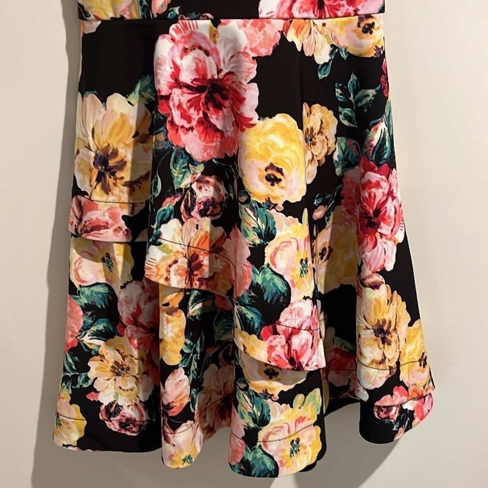Speechless black pink yellow white floral dress. Size 13. - Picture 3 of 6